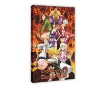 The Seven Deadly Sins Anime Poster Canvas Poster Bedroom Decor Sports Landscape Office Room Decor Gift Frame: 12x18inch(30x45cm)