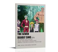 The Seven Deadly Sins Anti Splash Art Posters Living Room And Bedroom Hanging Paintings Suitable for Multiple Scenarios No Need for Punching Easy to Install Suitable for Gifts And Personal UseFrame-st