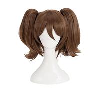 The Seven Deadly Sins Diane Cosplay Wigs Brown Double Removable Clip Ponytails Heat Resistant Synthetic Hair Wig + Wig Cap