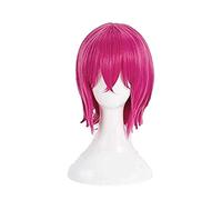 The Seven Deadly Sins Gowther Cosplay Wigs Short Rose Red Heat Resistant Synthetic Hair Wig