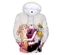 The Seven Deadly Sins Hoodie for Women Men 3D Printed Drawstring Pullover Hooded Sweatshirt with Pocket Meliodas Cosplay Costume