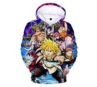 The Seven Deadly Sins Hoodie for Women Men 3D Printed Drawstring Pullover Hooded Sweatshirt with Pocket Meliodas Cosplay Costume
