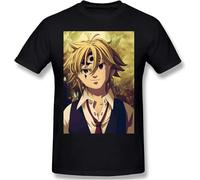 The Seven Deadly Sins Men T Shirts,Classic T-Shirt,Comfortable Cotton Round Neck Short Sleeve Tops(X-Large)