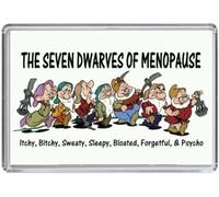 The Seven Dwarves of Menopause - Funny Fridge Magnet, 9 x 6 cm