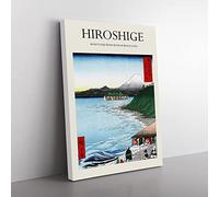 The Seven Ri Beach By Utagawa Hiroshige Exhibition Museum Asian Japanese Canvas Wall Art Print Ready to Hang, Framed Picture for Living Room Bedroom Home Office Décor, 76x50 cm (30x20 Inch)