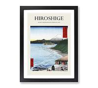 The Seven Ri Beach By Utagawa Hiroshige Exhibition Museum Asian Japanese Framed Print | A2 Black Framed Wall Art | Ready to Hang | Asian Beach Picture | Living Room Bedroom Lounge Office