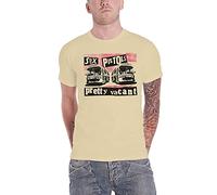 The Sex Pistols T Shirt Pretty Vacant Band Logo Official Mens Sand XL