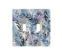 The Shadows of The Trees are Blue Dual-Texture Decorative Switch Plate â€“ Premium Pc Wall Panel with Full-Face Printed Design, Two-Gang Toggle Switch Cover with 4 Artistic Colored Screws