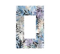 The Shadows of The Trees are Blue Modern Single-Gang Switch Wall Plate â€“ Premium Pc Material Decorative Cover with Full-Panel Printed Design, Easy Installation for Residential & Commercial Use