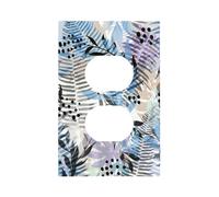 The Shadows of The Trees are Blue Modern Single-Gang Switch Wall Plate â€“ Premium Pc Material Decorative Cover with Full-Panel Printed Design, Easy Installation for Residential & Commercial Use