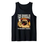 The Shake is The Workout Protein Counts I Counted Pug Tank Top