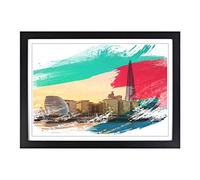 The Shard Building London (4) V2 Framed Print | A2 Black Framed Wall Art | Ready to Hang | Modern Cityscape Picture | Living Room Bedroom Lounge Office