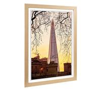 The Shard Building London Framed Wall Art Print A2 Oak