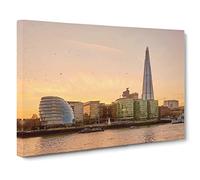 The Shard Building London No.4 Canvas Print | Gallery Wrapped 30mm Frame Wall Art | 30x20 inches | Ready to Hang | Modern Cityscape Picture | Living Room Bedroom Lounge Office