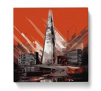 The Shard Constructivism Canvas Print | Gallery Wrapped 30mm Frame Wall Art | 20x20 inches | Ready to Hang | Modern Picture | Living Room Bedroom Lounge Office