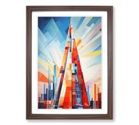 The Shard Constructivism Framed Wall Art Print A2 Walnut