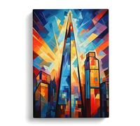The Shard Cubism Art Canvas Wall Art Print 30x20 Inch