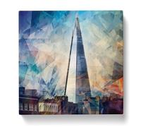 The Shard Cubism No.1 Canvas Print | Gallery Wrapped 30mm Frame Wall Art | 20x20 inches | Ready to Hang | Cubist Picture | Living Room Bedroom Lounge Office