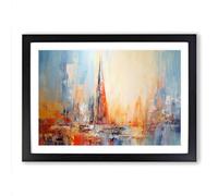 The Shard London Gestural Framed Print | A2 Black Framed Wall Art | Ready to Hang | Eclectic Historical Picture | Living Room Bedroom Lounge Office