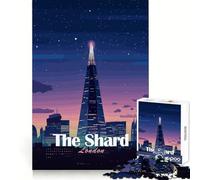 The Shard London Pixel Art Teenagers Puzzles 1000 Piece Jigsaws Sharp Recall Serene Activity Uniform Cut Joyful Xmas (38x26cm)