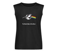 The Shark Side of The Moon Anime Vest Tank Mens T-Shirt Black Graphic Unisex Sleeveless Tee Shirt M