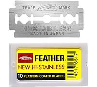 THE SHAVE FACTORY 50 Feather Double Edge Razor Blades, Yellow