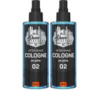 The Shave Factory Aftershave Cologne for Men - Atlantic 400ml - Invigorating, Fresh and Energetic Fragrance - Citrus, Woody & Aquatic Scent - Soothes Irritation, Refreshes Skin (Pack of 2)