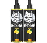 The Shave Factory Aftershave Cologne for Men - Lemon 400ml - Fresh, Invigorating and Clear Fragrance - Long-lasting Citrus and Woody Scent - Soothes Irritation, Refreshes the Skin (Pack of 2)
