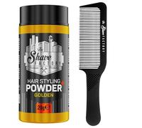 The Shave factory Hair Styling Powder - Mattifying and Volumizing Powder, with comb types suitable for all areas of use, hair comb and powder wax (Comb 045 & Golden Styling Powder 20gr)