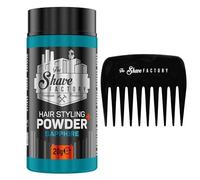 The Shave factory Hair Styling Powder - Mattifying and Volumizing Powder, with comb types suitable for all areas of use, hair comb and powder wax (Comb 041 & Sapphire Styling Powder 20gr)