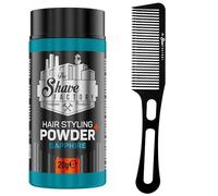 The Shave factory Hair Styling Powder - Mattifying and Volumizing Powder, with comb types suitable for all areas of use, hair comb and powder wax (Comb 050 & Sapphire Styling Powder 20gr)