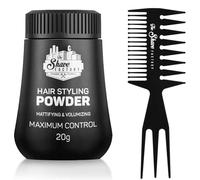 The Shave Factory Hair Styling Powder - Mattifying and Volumizing Powder, with comb types suitable for all areas of use, hair comb and powder wax (Comb 034 & Styling Powder)