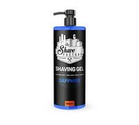 The Shave Factory - Shaving Gel | Non-Irritating | Precise shave on face and body | Shaving gel for men | Moisturizes the skin (Sapphire (1000ml - 33.81 Fl. Oz))