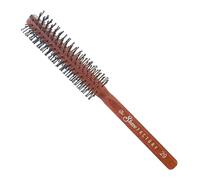 The Shave Factory Wooden Brush Series - Round static free round brush made of wood (Brown, Model-29)