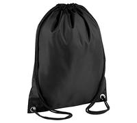 The Shed Drawstring Backpack Waterproof Bag Gym PE DUFFLE School Kids Boys Girls Sack (Black)