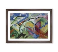 The Sheep by Franz Marc Framed Print | A2 Walnut Framed Wall Art | Ready to Hang | Modern Animal Picture | Living Room Bedroom Lounge Office