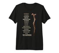The Shepherd Psalm 23 Faith Scripture Poem Premium T-Shirt