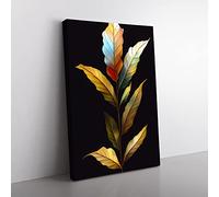 The Shimmering Leaves Canvas Print for Living Room Bedroom Home Office Décor, Wall Art Picture Ready to Hang, 76x50 cm (30x20 Inch) CAN3020-V1022-CK-4605