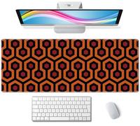The Shining Carpet Style Desk Mat Orange Black Large Extended Mouse Pad XL Desk Pad Gaming Mousepad Keyboard Mouse Mat for Computer Laptop 31.5''X11.8'' Non-Slip Rubber Base with Stitched Edges
