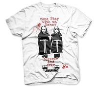 The Shining Officially Licensed Come Play Men’s T-Shirt (White), Large