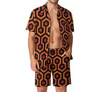 The Shining Overlook Hotel Men's Hawaiian Sets Short Sleeve Beach Shirt And Shorts 2 Piece Outfits