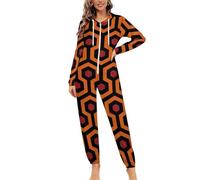 The Shining Overlook Hotel Unisex Pajama One Piece Jumpsuit Zippered Long Sleeves Sleepwear Unisex L