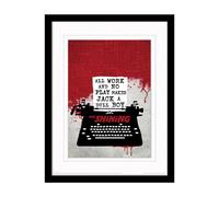 The Shining Typewriter Framed Art Print in Red The Shining Red