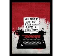 The Shining Typewriter Framed Poster in Dark Red The Shining Dark Red