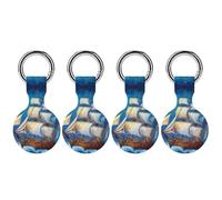 The Ship from The Dream Trendy GPS Cases Holder with Key Chain Ring Portable Protective Covers Compatible with Airtag