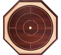 The Shiraz Cherry Crokinole Board for Beginners - Shiraz Cherry and Maple Melamine - Water Resistant Playing Surface with CNC Engraved Lines