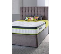 The Shire Bed Company Mode 1500 Count Pocket Sprung Tufted Mattress In White White Double