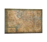 The Shire Middle-earth Map Poster Painting Canvas Wall Art Living Room Posters Painting 12x18inch(30x45cm)