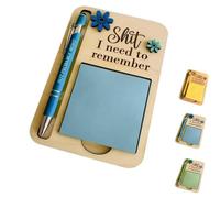 The Shit I Need to Remember Sticky Note Holder, Funny Wooden Memo Pad Organizer, Little Reminders Sticky Note Holder, The Perfect Gag Gift for Your Most Forgetful Coworker (02)