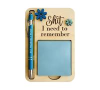 The Shit I Need to Remember Sticky Note Holder, with Built in Pen, 16x12cm, Funny Notepad Holder, Sticky Note Gag Gift, Humor and Personality, for Friends, Coworkers, Teachers, Employees